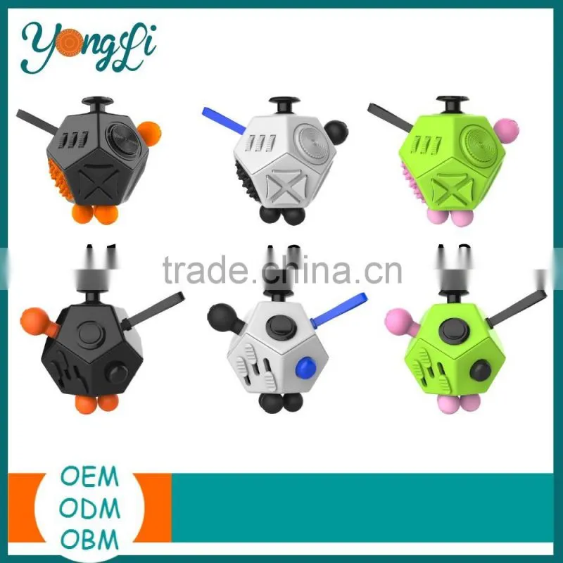 Stress Relief Desk Toy for Adult and Children Fidget Cube 12 Sides