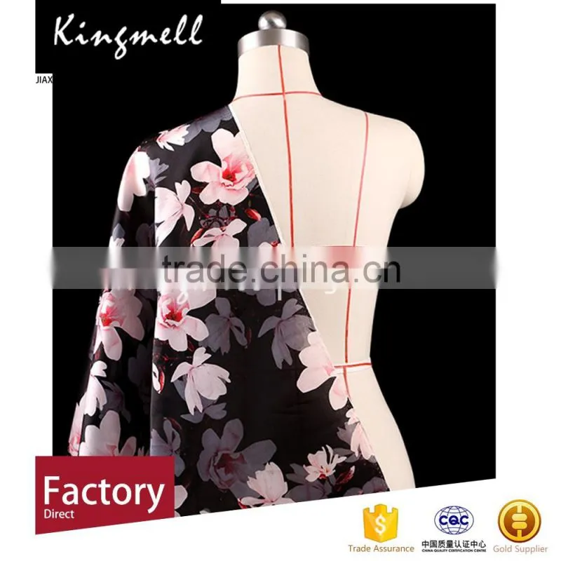 Custom new design digital printing on 100% organza silk fabric