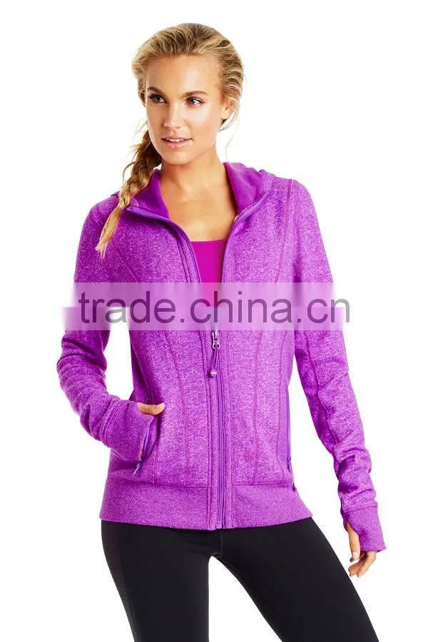 OEM fashion custom import young sportwear womens jogging wear hoody jacket