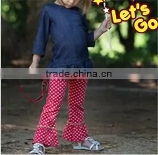 Easter spring fall 2016 ruffles baby girl boutique clothing holiday matching dots pants giggle moon girl cotton remake outfit