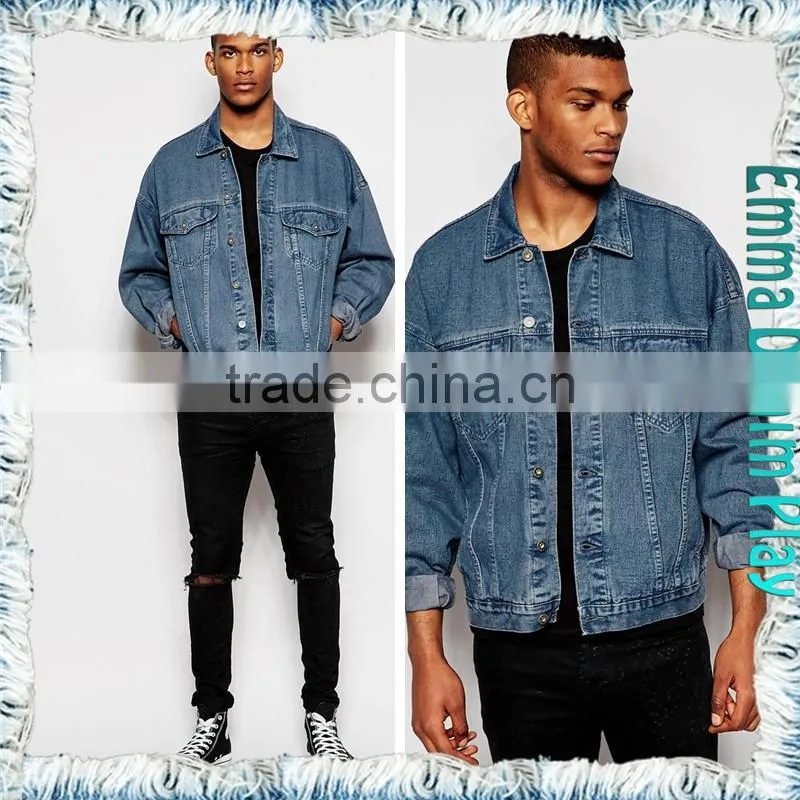 2016 Spring Korean Fashion Men Blue Full Sleeve Turn-down Collar Slim Jacket Coats