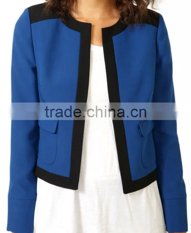 Contrast Trimmed Blazer