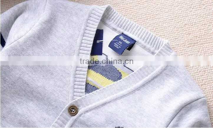 New 2016 Hot Autumn Children Sweater Boys Knitting Cotton Sweater Cardigans