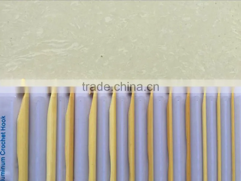custom bamboo wooden crochet hook set for knitting