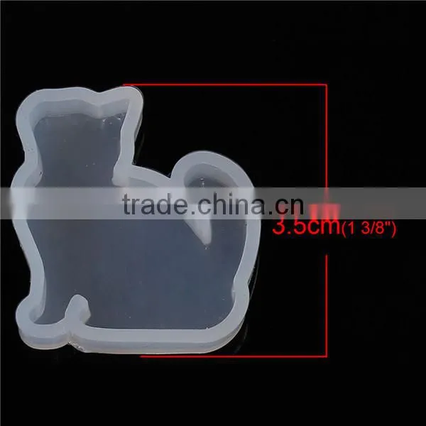 Silicone DIY Tools Resin Mold Cat Animal White 35mm x 32mm