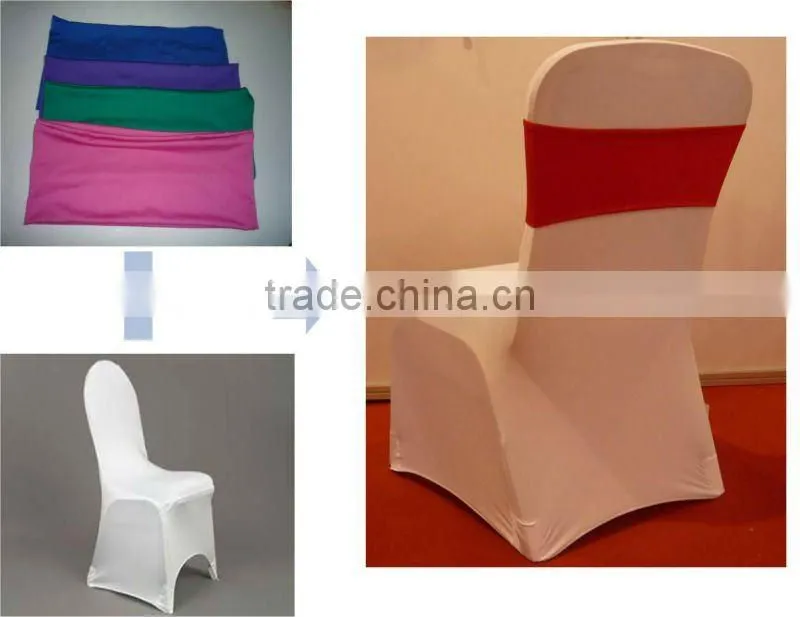 Red lycra spandex chair cover band and Nylon band for wedding chair cover