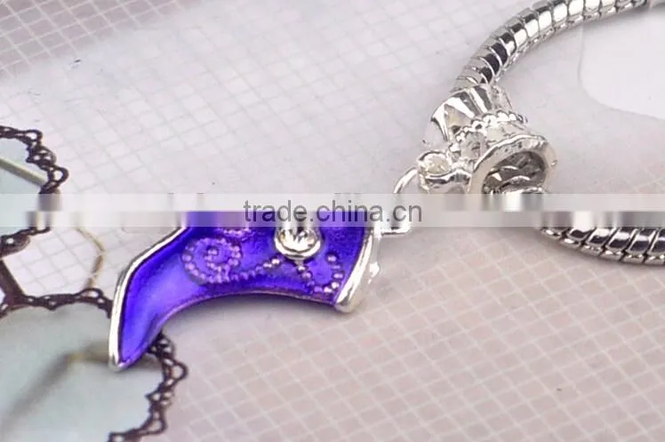 Enamel High Heel Shoes Pendant Bead Hanging Dangle Charm