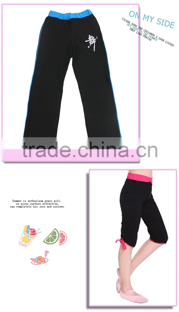 Kids Girls Cotton Sports Pant Elastic Waist Legging Children Pencil Pants