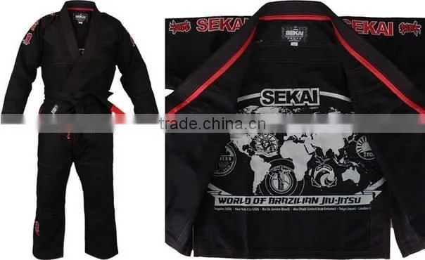Customized Bjj gi with inside printing( White,Black,Blue,Royal Blue,Grey,Green)