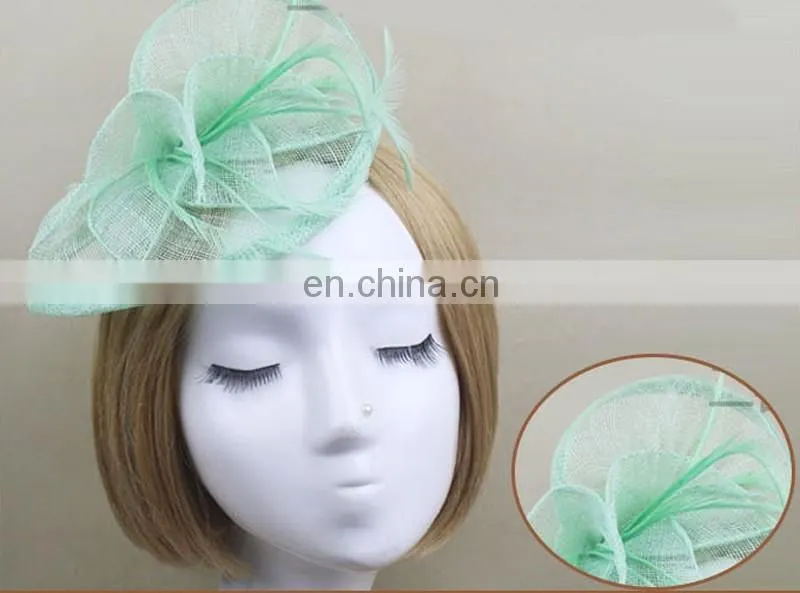 2016 Elegant Party Bridal Hair Barrette Feather Fascinator for Women