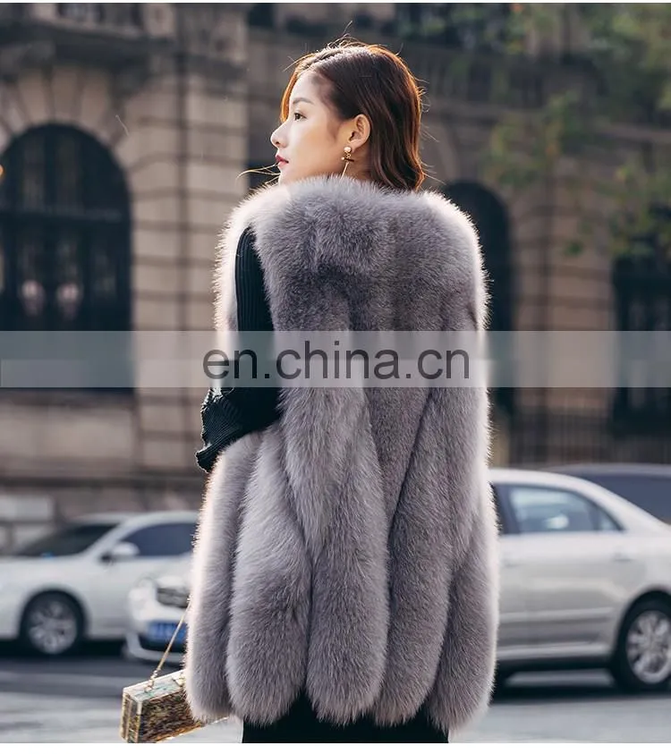 2016 Fashionable and Comfortable Women Vest Girl Apparel Natural Real Fur Vest