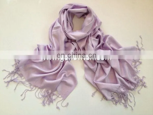 Highquality plain silk pashmina
