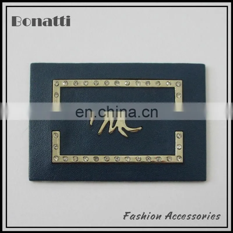 fashion rhinestone leather labels