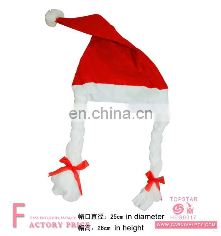 Wholesale Promotional Red Cowboy Party Designs Merry Christmas cowboy Hat for christmas