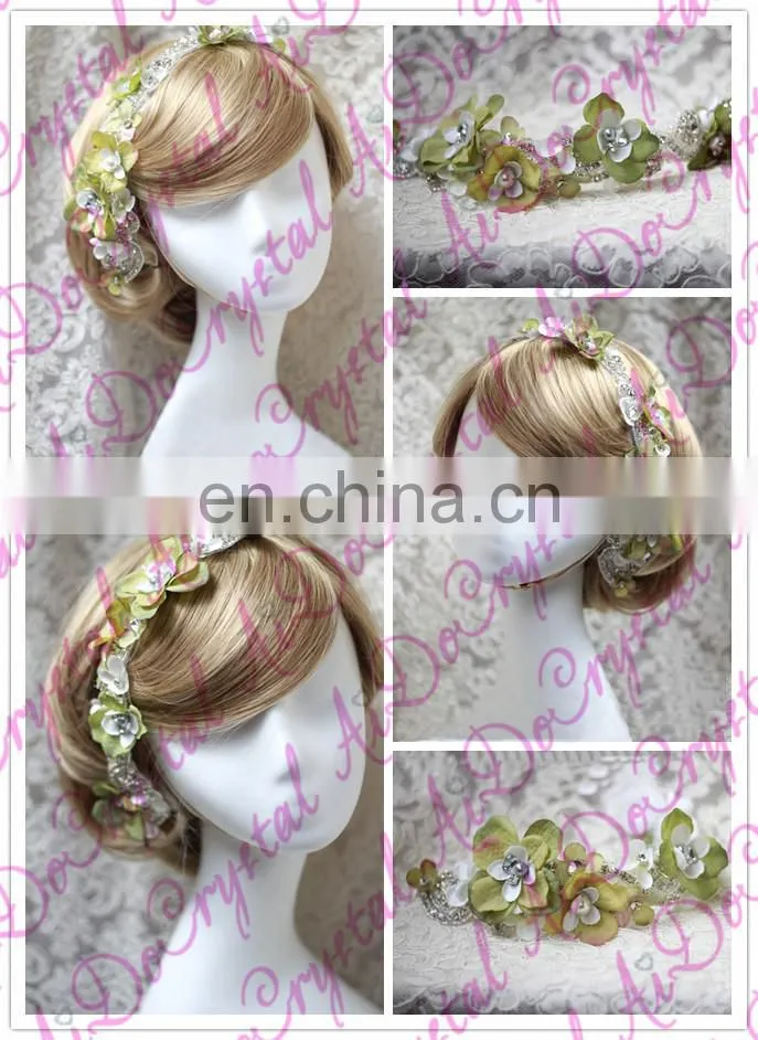 Aidocrystal brital wedding party hair flower accessories,rhinestone bridal headwear,wedding headpiece