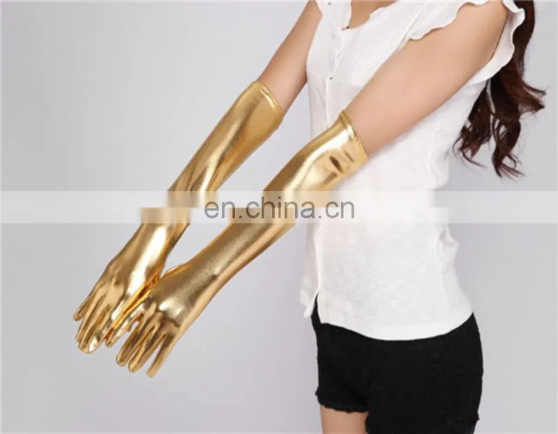 2015 Top New Fashionable Design Gloves Sexy Women Lingerie Glove Silver And Gold Available Erogenous Fancy Wet Look OPARE GLOVES