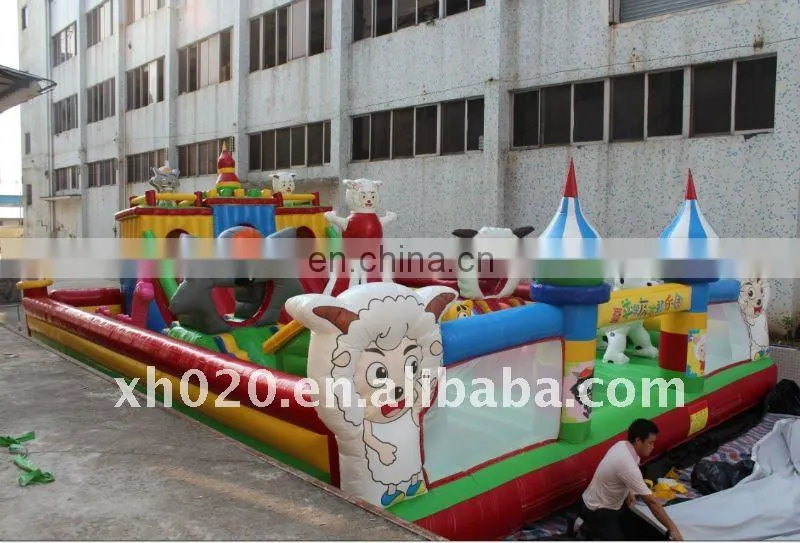 Endless fun and populare outdoor or indoor commercial grade vinyl tarpaulin FU032 inflatable trampoline