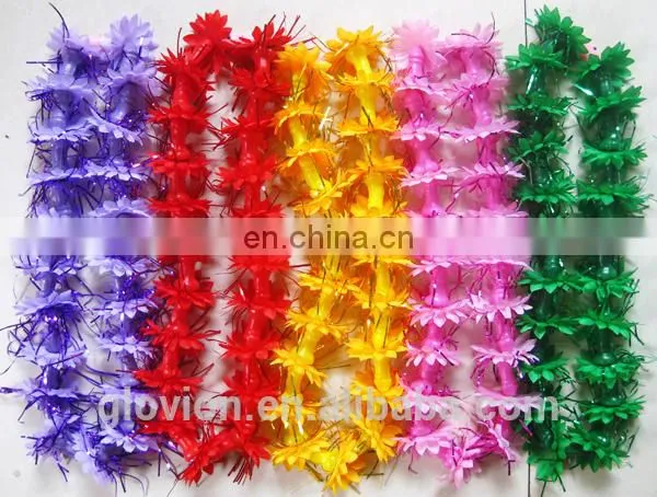 LED Flashing Flower Necklace Hawaii Lei for night party