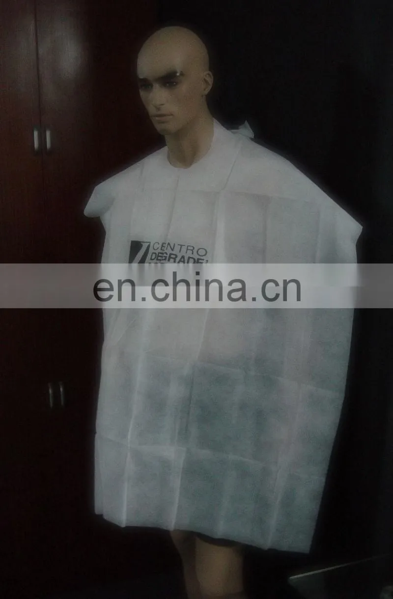 disposable nonwoven salon poncho coat for hair dressing