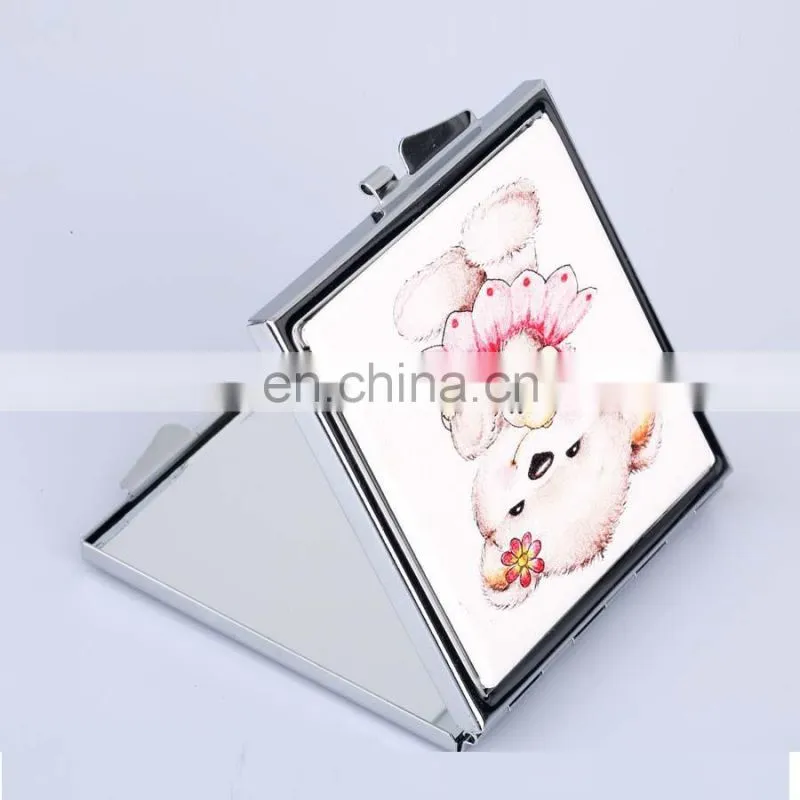 High quality pu make up mirror pocket mirror