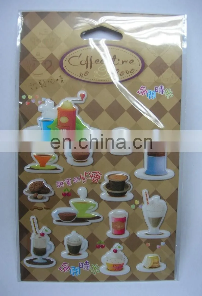 colorful plastic letters and animals foam sticker