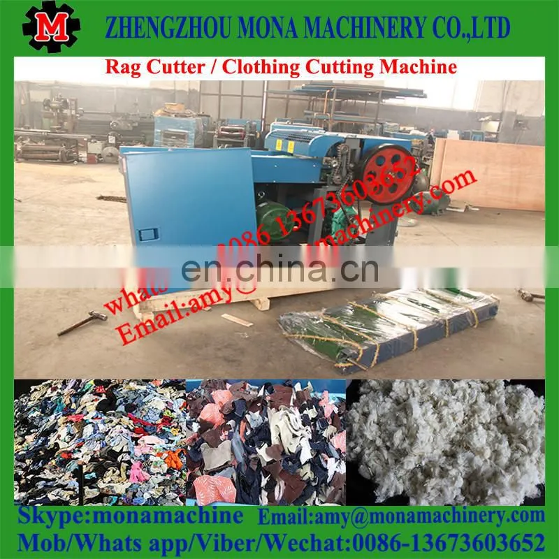 Fully Automatic Cotton Yarn Recycling Crushing Fiber Chopping Old Waste Clothes Cutter Cloth Cutting Machine Price