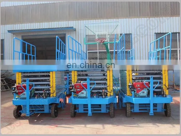 7LSJY Shandong SevenLift hydraulic 350kg 4 meter scissor vertical manual people mobile floor lift deadlift platform