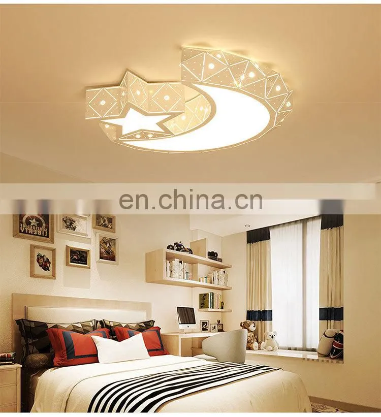 creative ceiling bedroom lights modern simple lights stars moon lights for children room