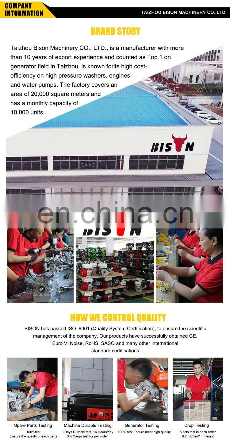 BISON CHINA 2kw Low noise Generator Small 60hz Three Phase 240v 2000 watt Gasoline Generator Price