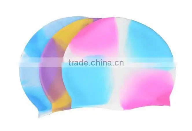 SGS approved adult swim cap, light pattern design