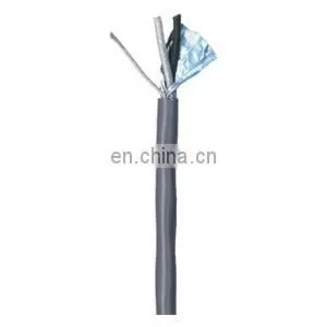 copper conductor 2 core 18 AWG shield cable with drain wire