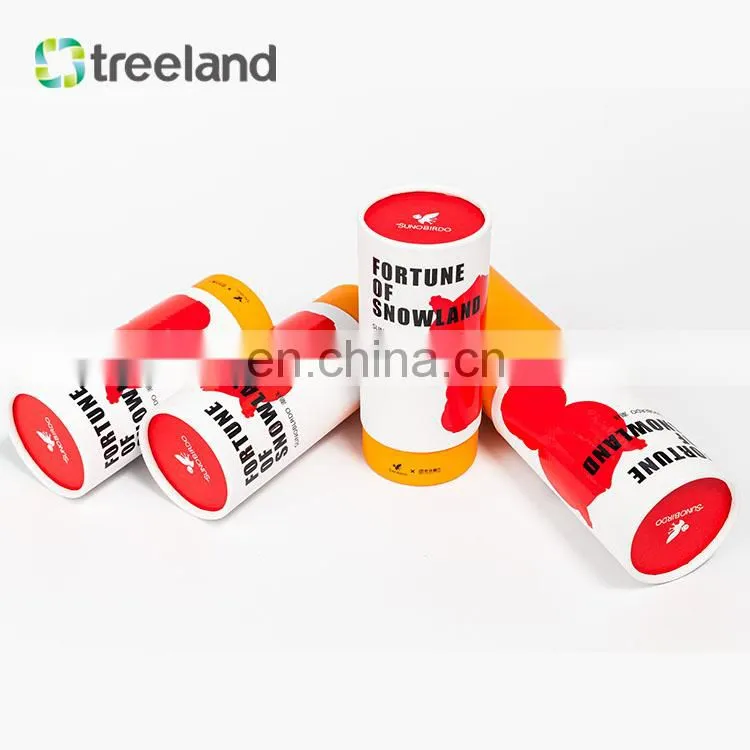 Factory Packaging Paper Cans Circular Tube Box Custom Logo Applicable Cosmetic Perfume Cream Food