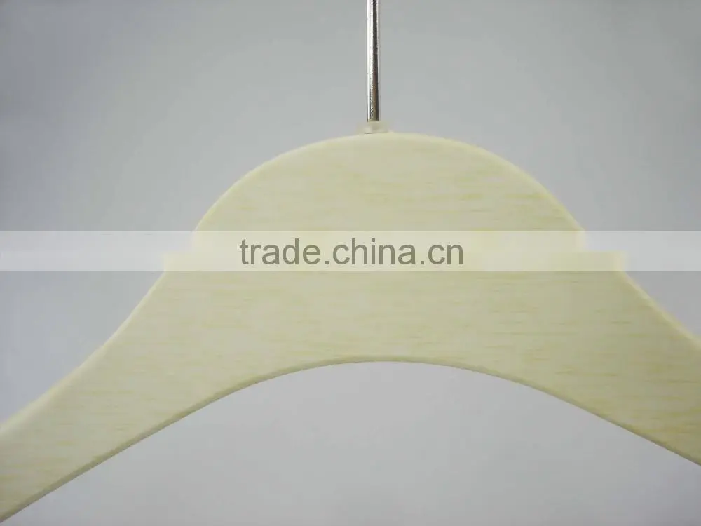 IMY-524 imitation wood grain plastic top hangers for fabric cheap