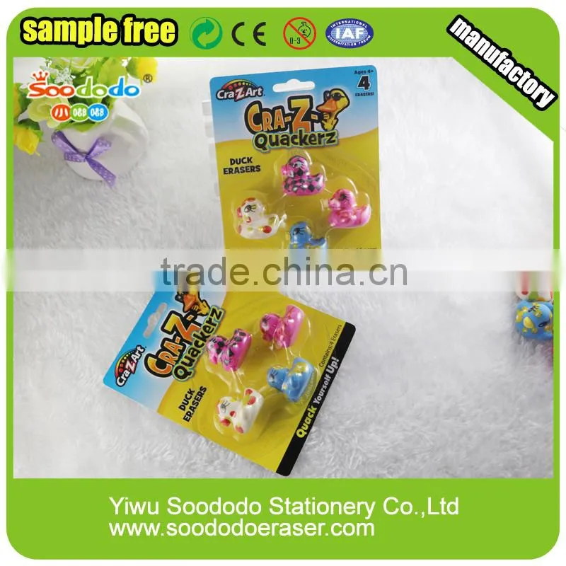 3d duck shaped eraser