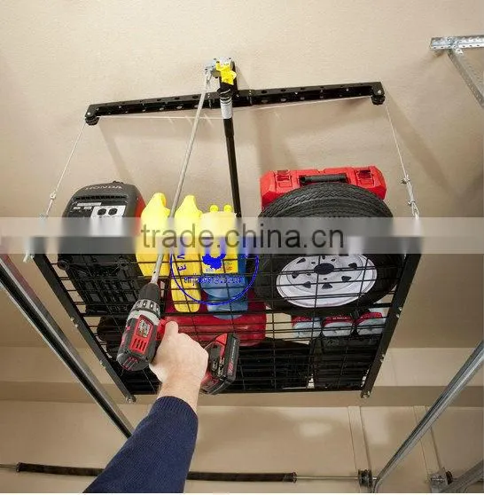 Pro HeavyLift 4-by-4-Foot Cable-Lifted Storage Rack
