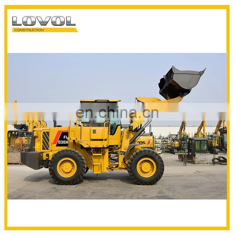 LOVOL hot sale 3ton 1.8m3 bucket articulated shovel loader FL936F/936F