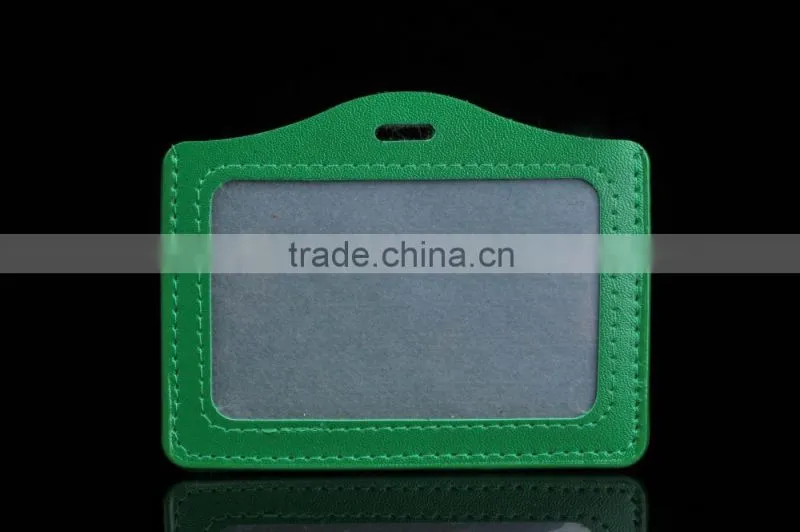Vertical Style Faux Leather Business Id Credit Card Badge Holder