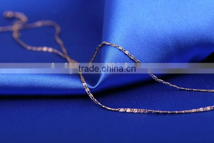 Wholesale Rare coffee gold plated flat chain jewelry chain decorative chain necklace