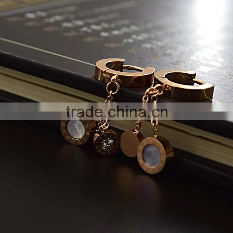 Alibaba Online Shopping Costume Jewelry Earrings For Women Rose Gold