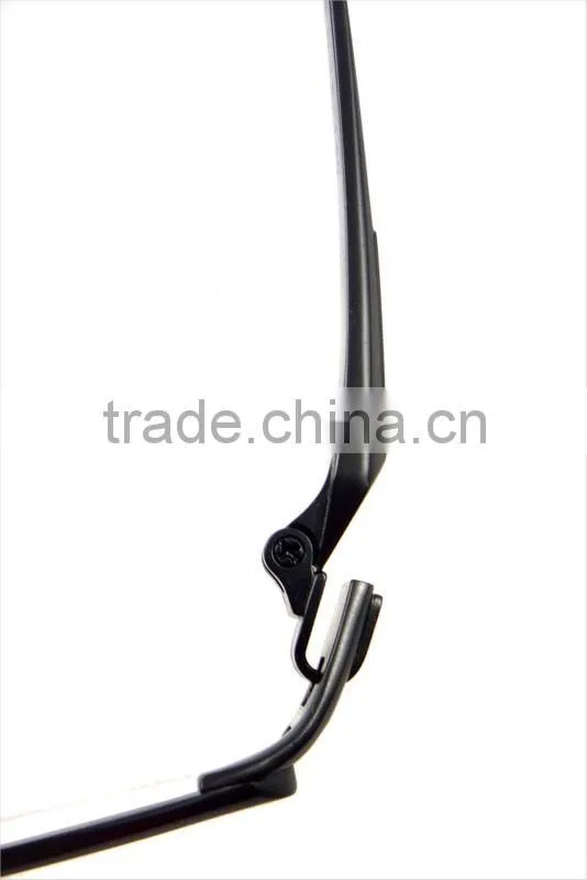 Fashion men semi-rimless pure titanium optical glasses frame