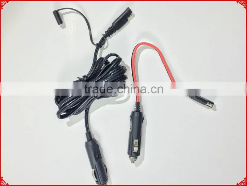 NEW Double Male Plug Pigtail Cigarette plug with 18AWG 2C 105c300V Power Cable Assembly