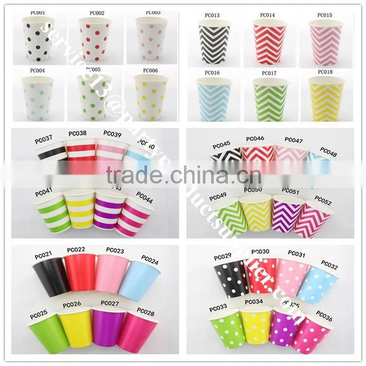Wholesale Wedding party Decoration 9 OZ Disposable Drinking Paper Cups
