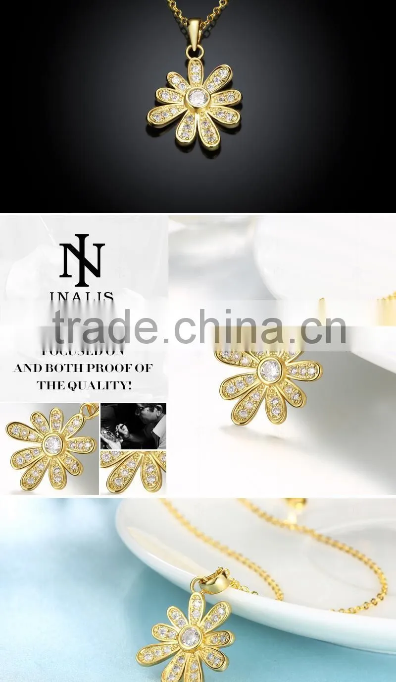 yellow golden jewelry necklace,zircon necklace for women,lady necklaces
