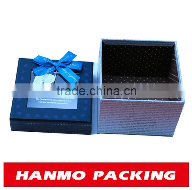 decorative delicate christmas gift box with clear window