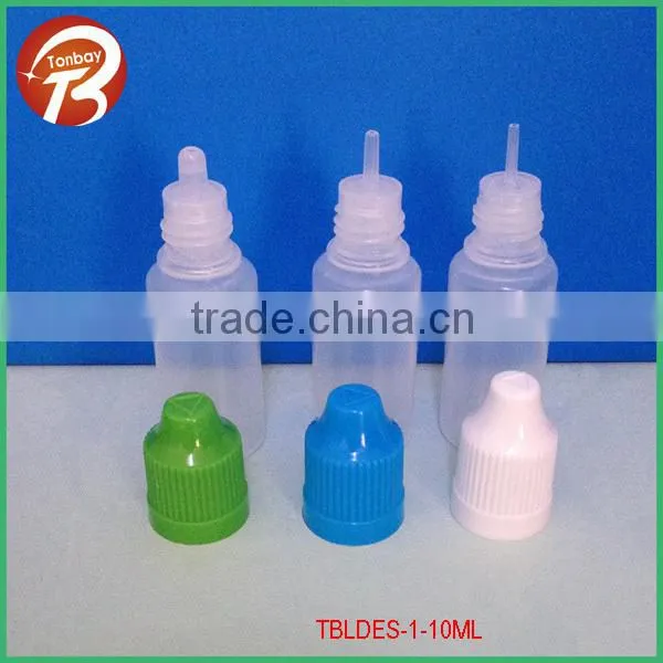 15ml LDPE plastic bottles with drip tips & childsafety caps