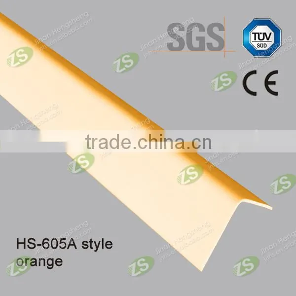 Hard L shape wall outside vinyl decortative corner guard protector for wall protection
