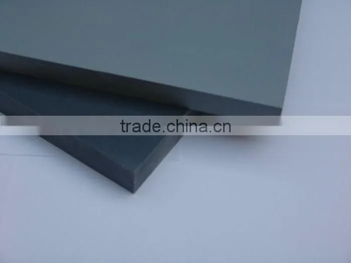 High Gloss Anti Static Dark Grey Plastic PVC Sheet Thickness for Walls