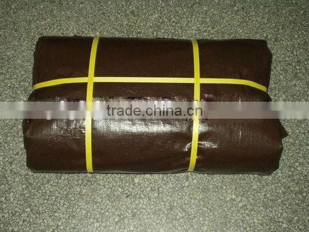 brown tarpaulin cover& waterproof truck tarp&waterproof woven fabric tarpaulin
