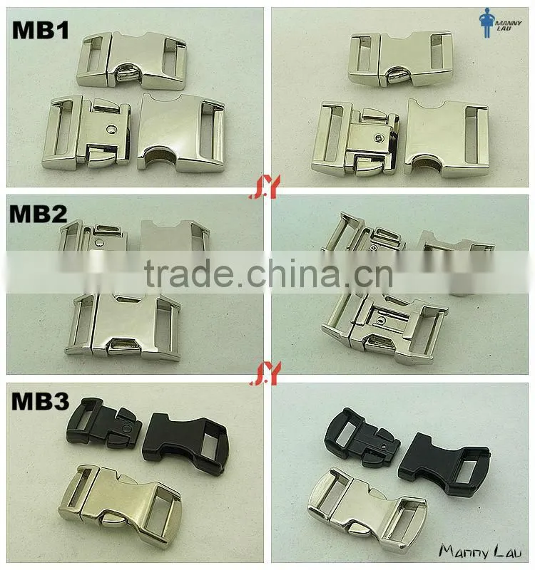 various size wholesale paracord metal buckle colored