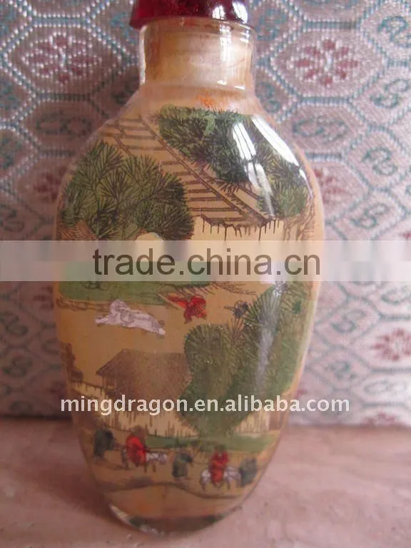 Chinese Traditional snuff box c/w Picture